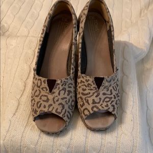 TOMS peep toe Wedge  Shoes